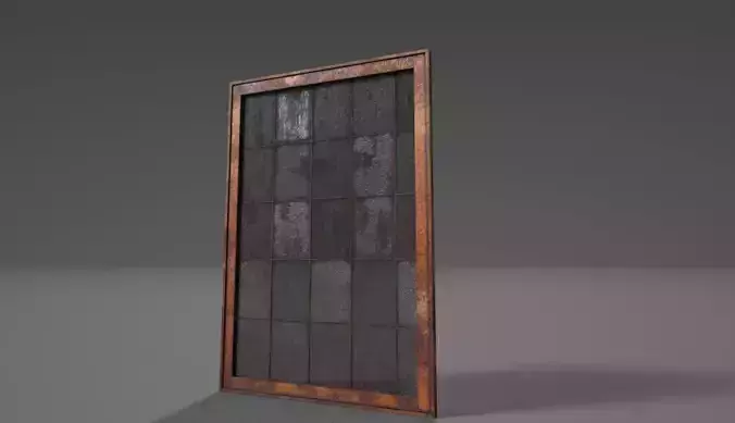 Window Old Factory LowPoly-Version 001 Low-poly 3D model