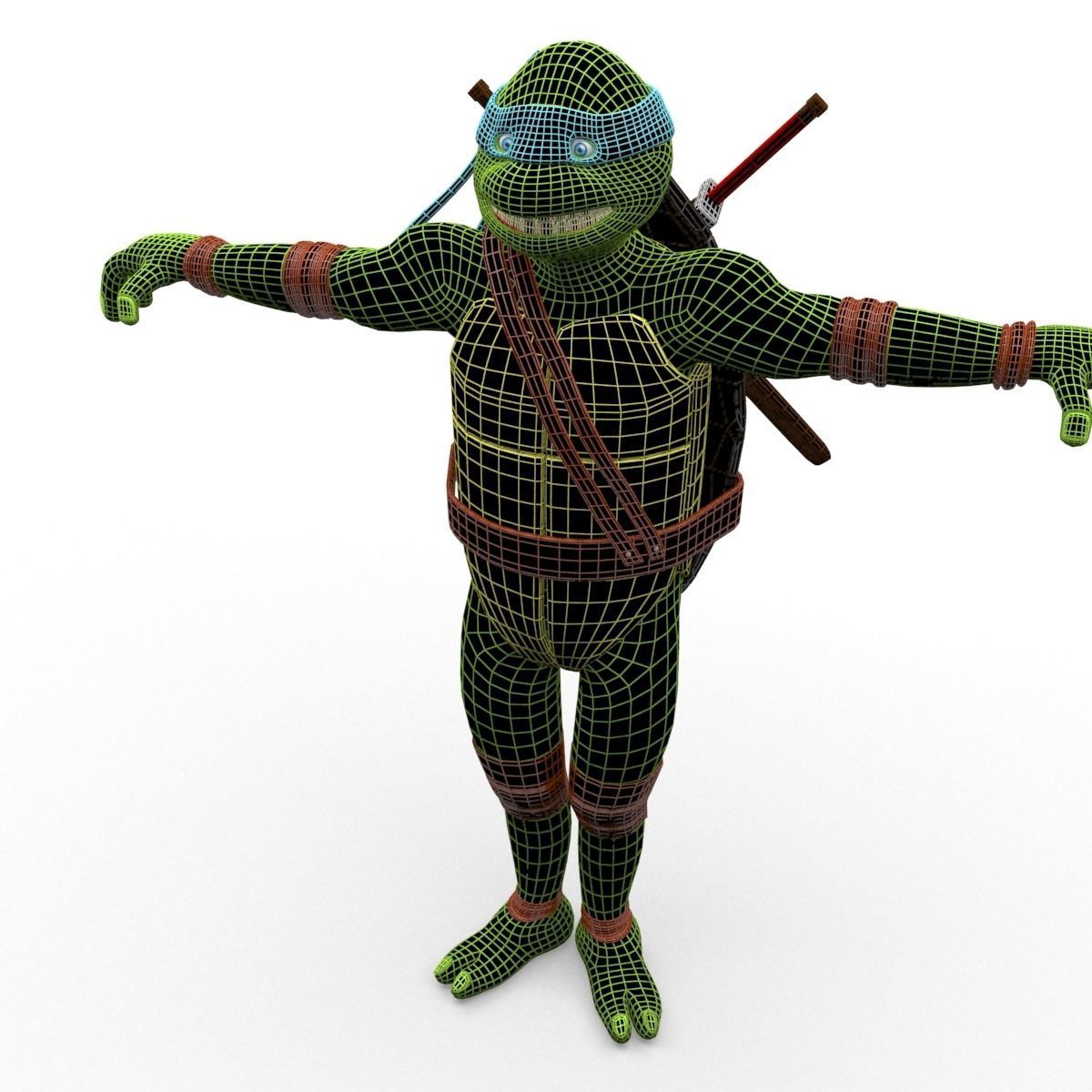 Teenage Mutant Ninja Turtles - Leonardo 3D model_4
