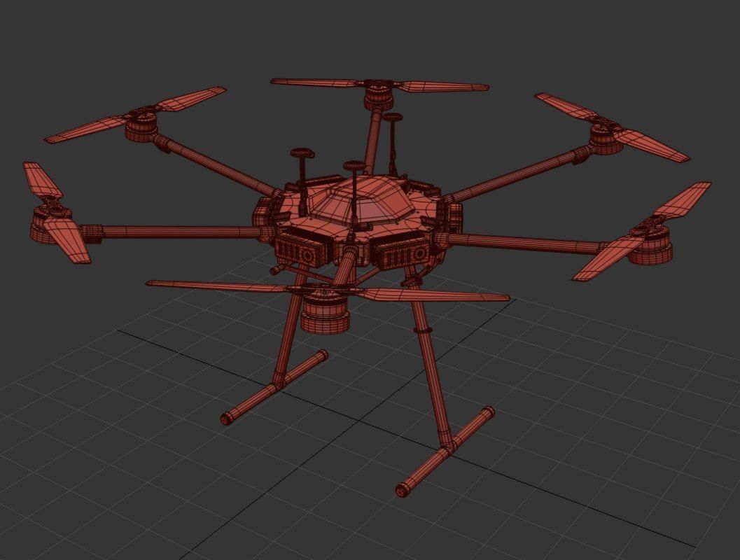 Drone Collection Set 9in1 3D model_20