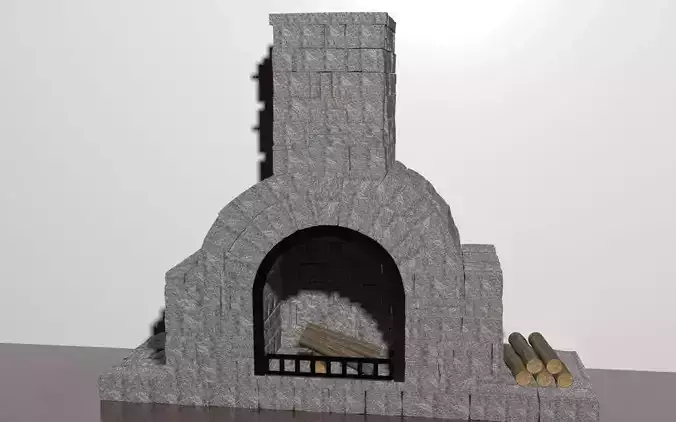 Fireplace stone on table