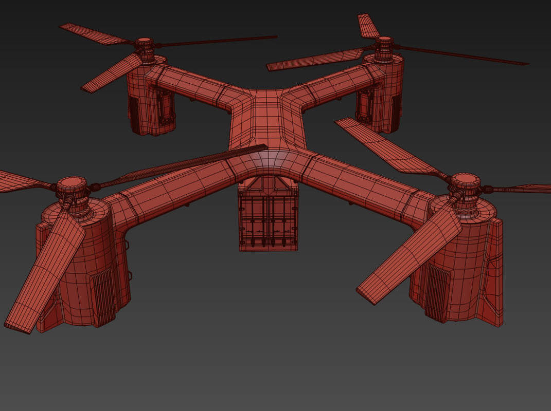 Cargo dron Set 5in1 3D model_15