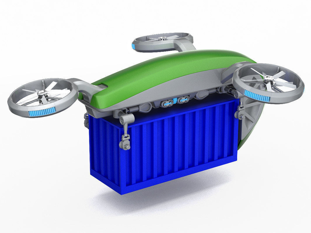 Cargo dron Set 5in1 3D model_7