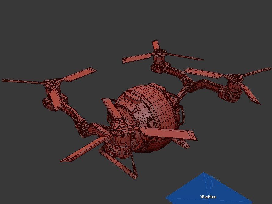 Cargo dron Set 5in1 3D model_14