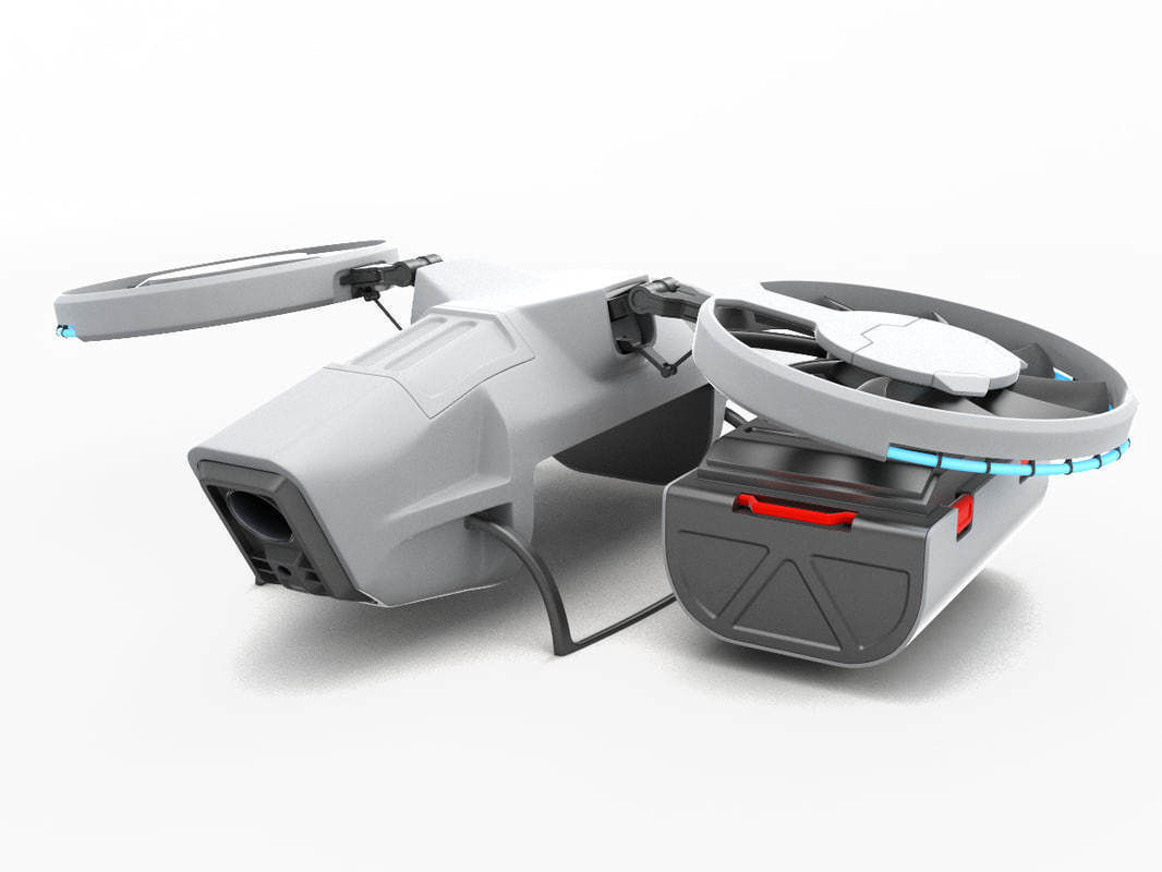 Cargo dron Set 5in1 3D model_2