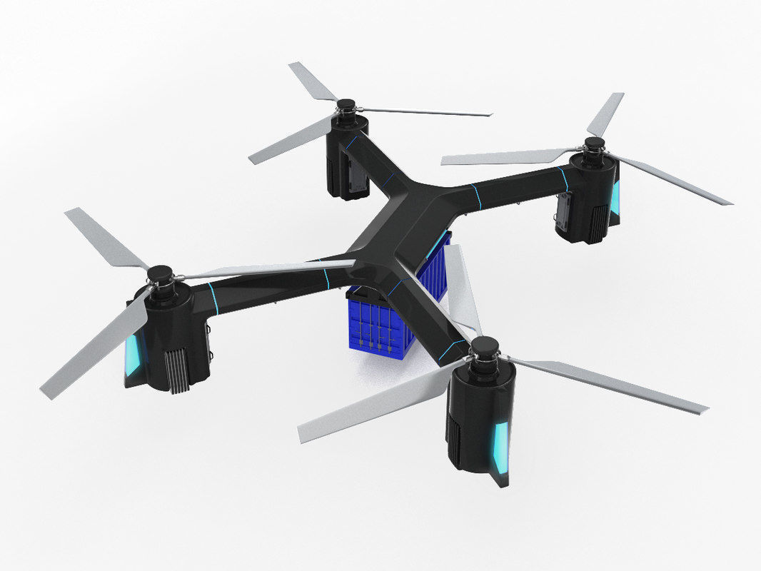 Cargo dron Set 5in1 3D model_4