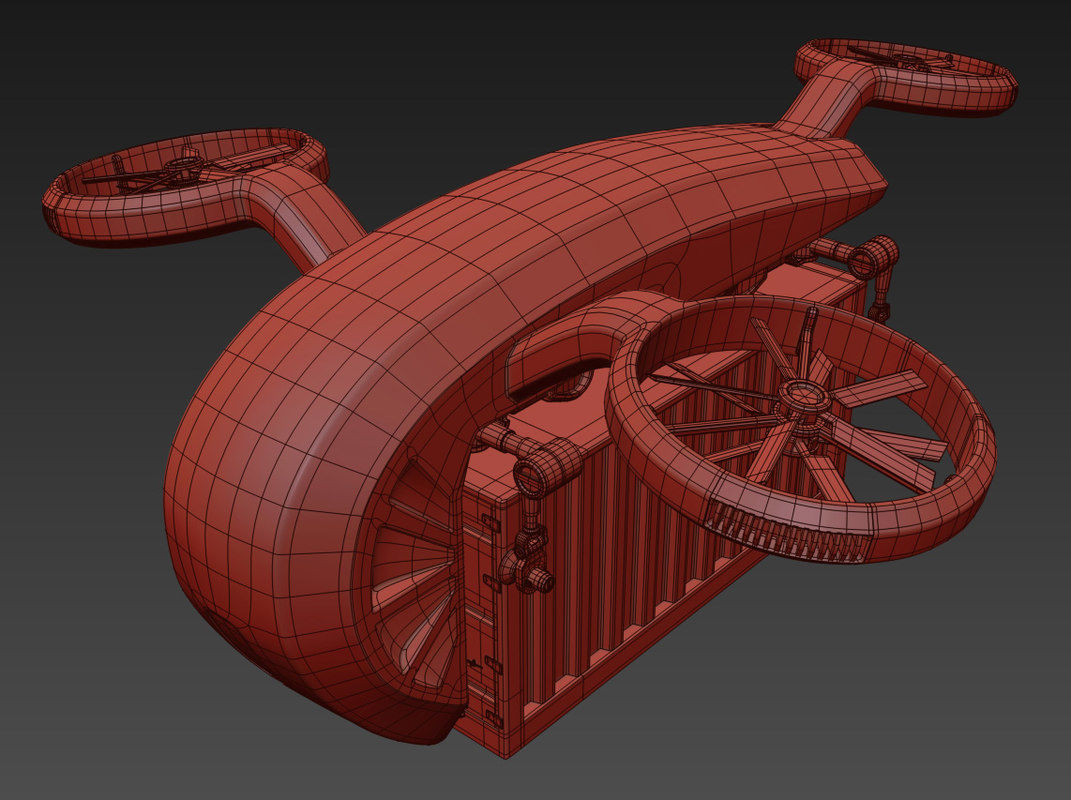 Cargo dron Set 5in1 3D model_13