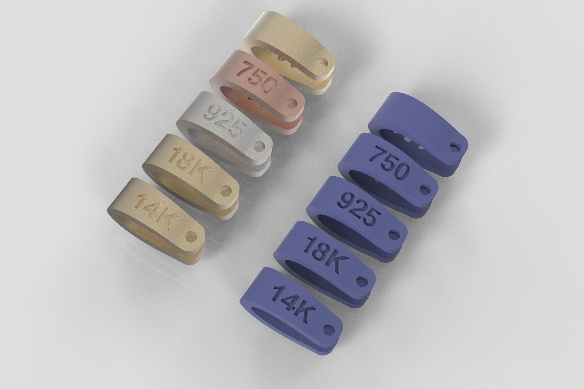 Diamond Bail for small chains 5mm X 3mm 3D print model_2