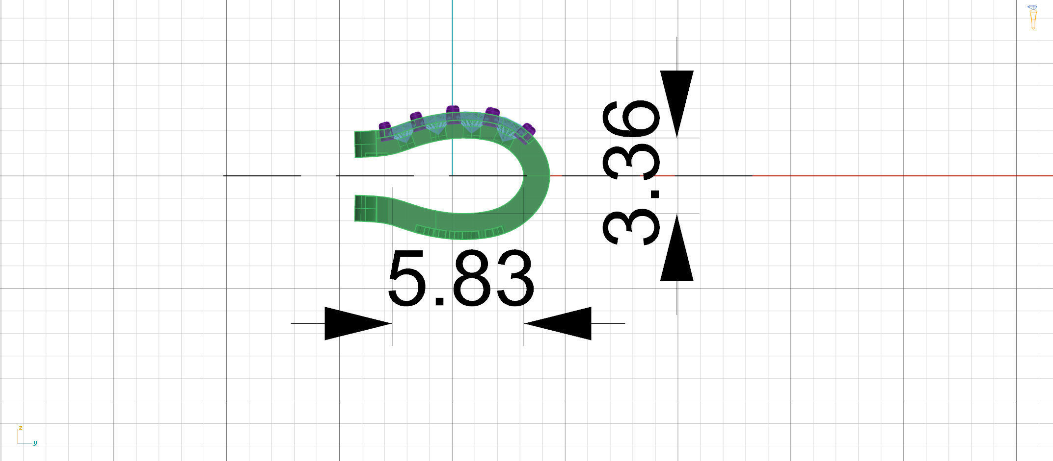 Diamond Bail for small chains 5mm X 3mm 3D print model_7