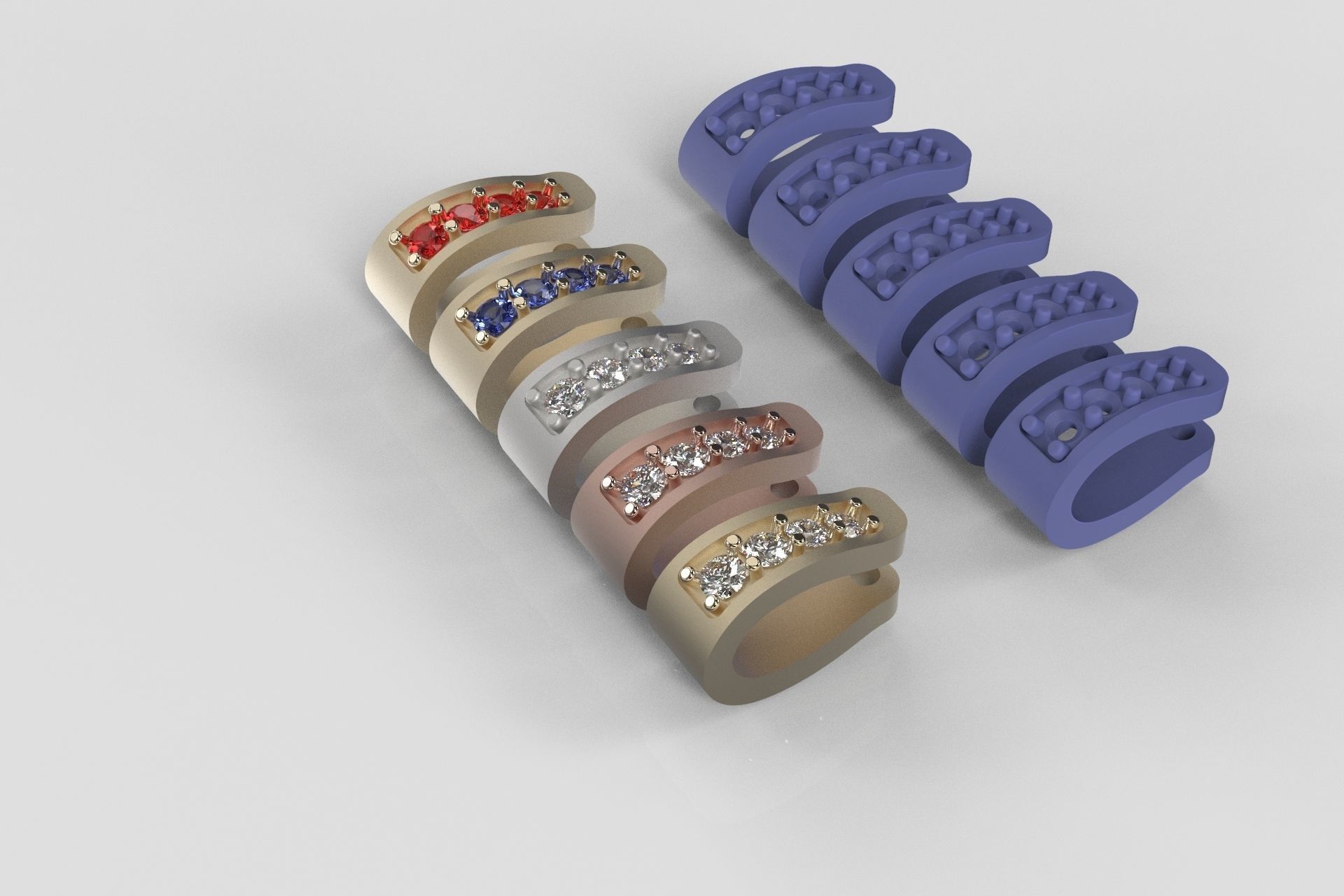 Diamond Bail for small chains 5mm X 3mm 3D print model_1