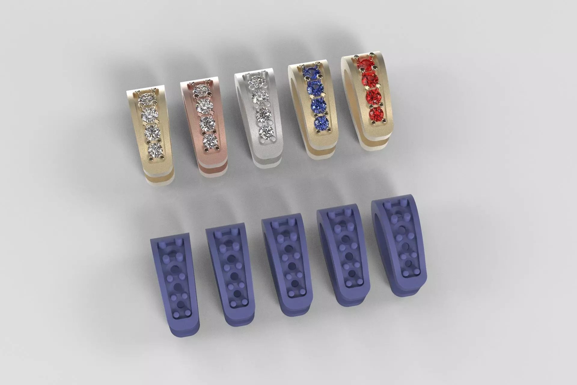 Diamond Bail for small chains 5mm X 3mm 3D print model_0