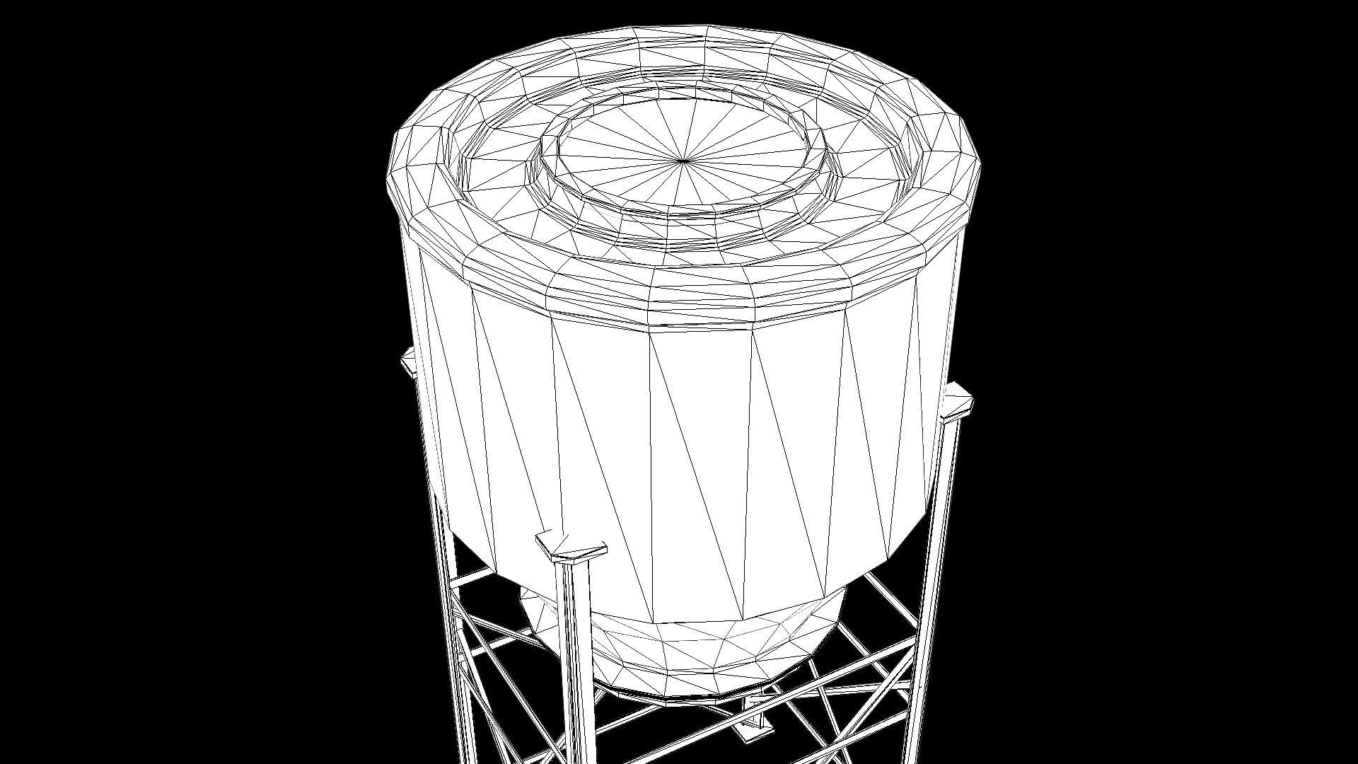 Old Silo 5 PBR Low-poly 3D model_7
