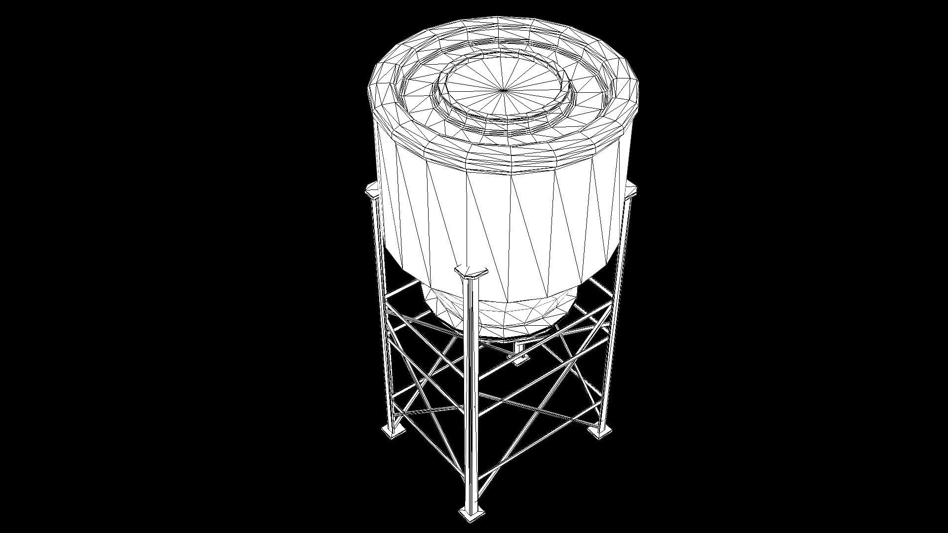 Old Silo 5 PBR Low-poly 3D model_4
