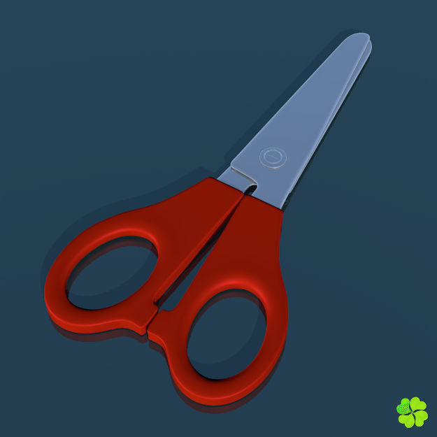 School scissor rigged low poly  Low-poly 3D model_1