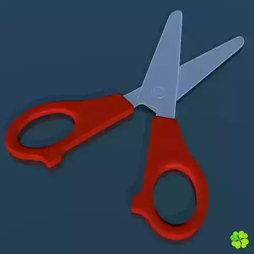 School scissor rigged low poly  Low-poly 3D model