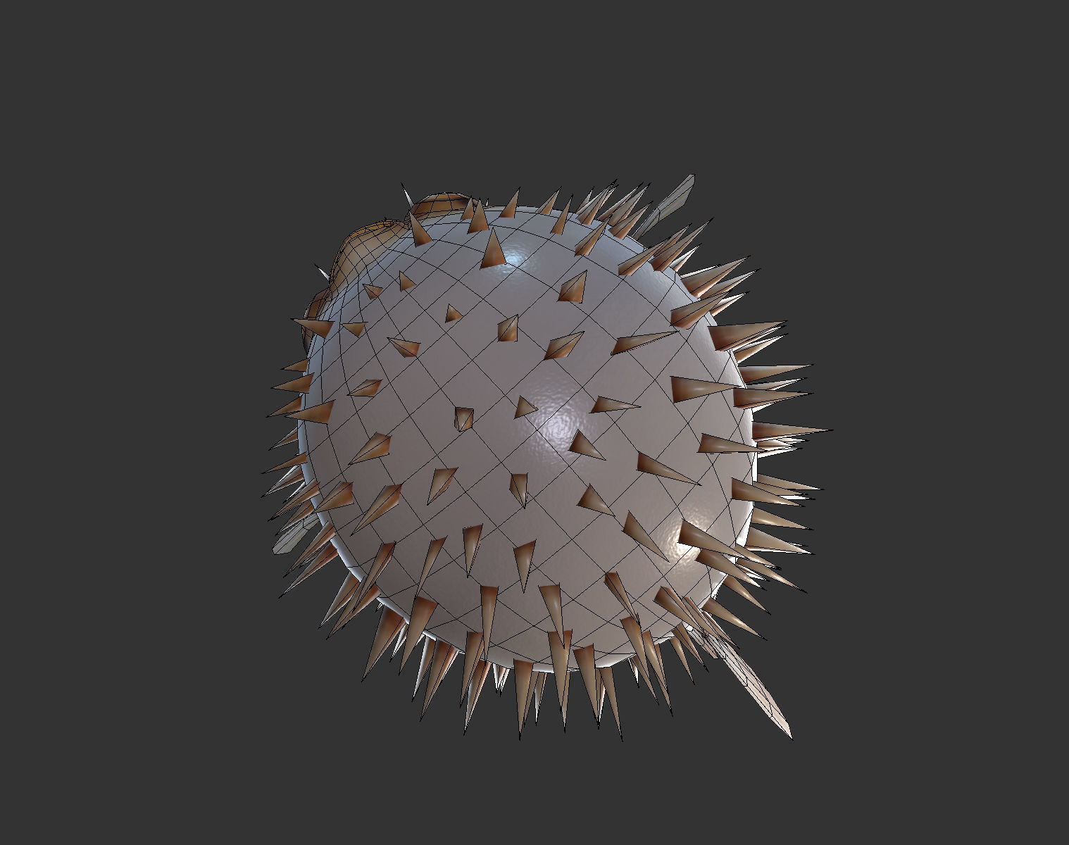  Puffer fish01 Low-poly 3D model_13