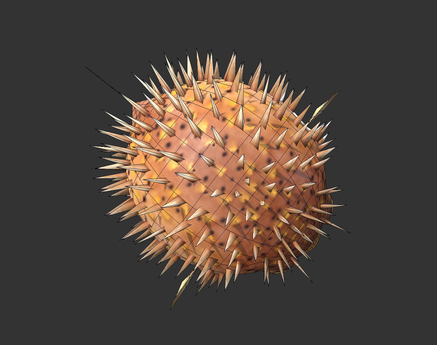  Puffer fish01 Low-poly 3D model_12