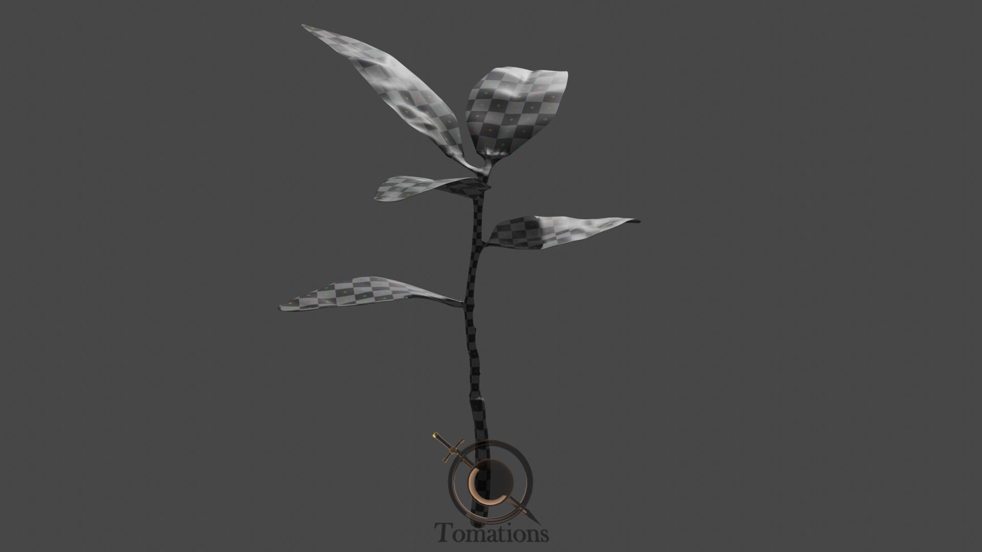 Sprout plant in pot 3D model_47