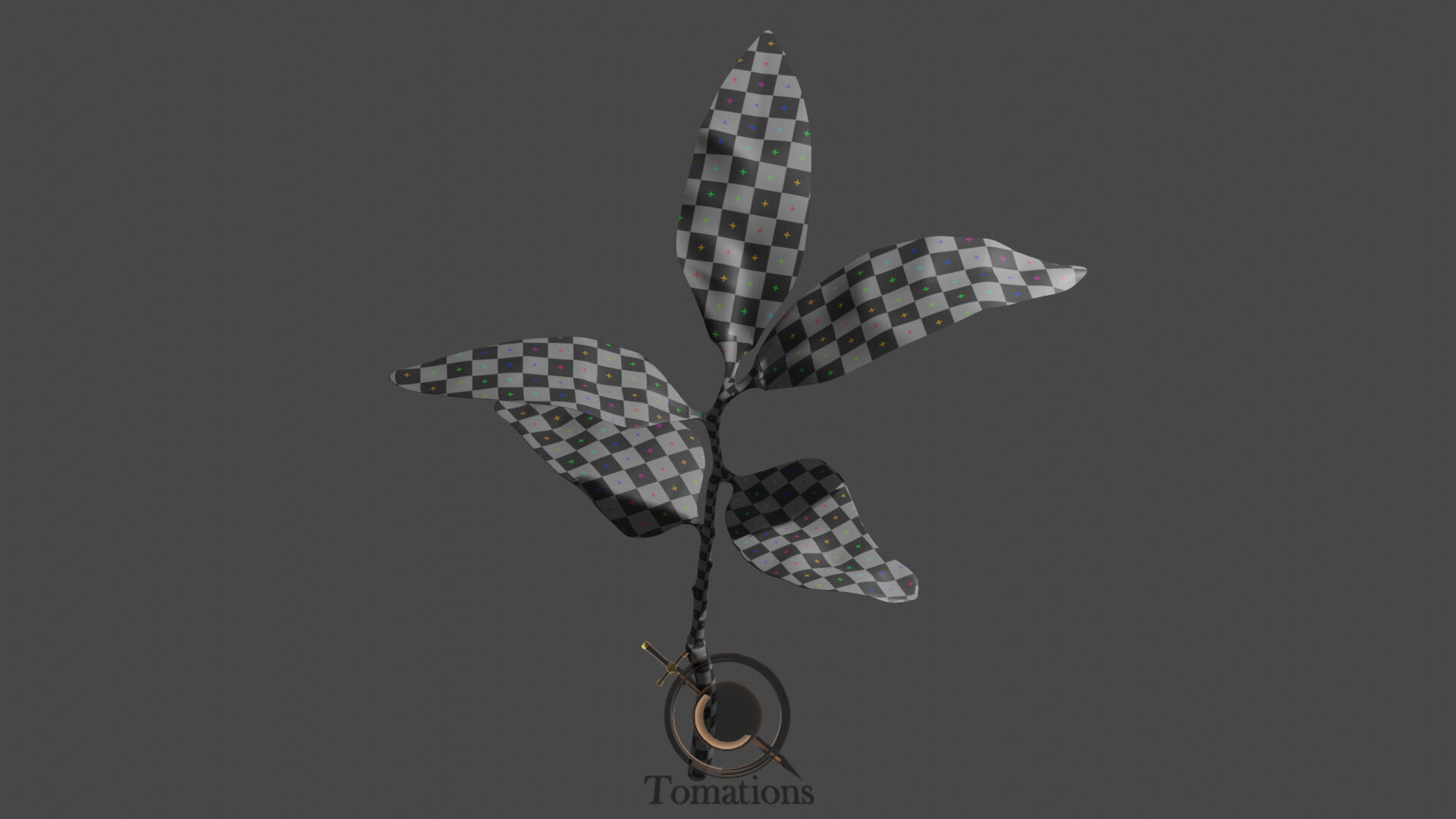 Sprout plant in pot 3D model_46