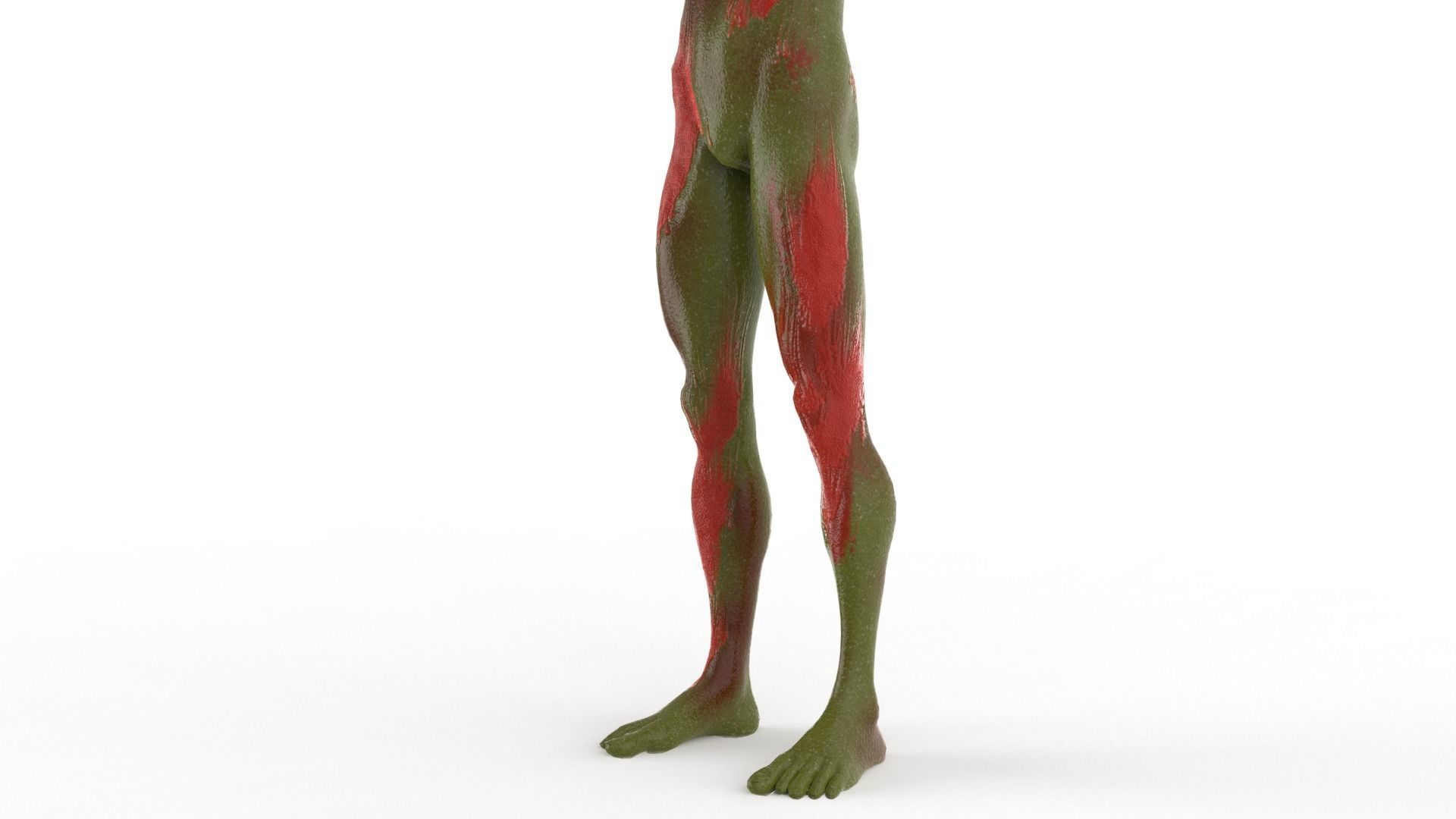 Realistic Zombie Character Low-poly 3D model_32