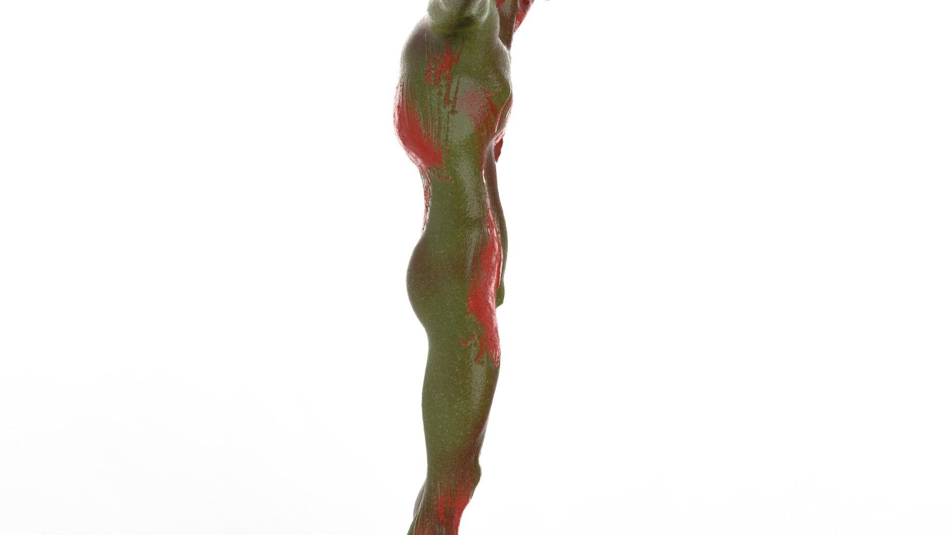 Realistic Zombie Character Low-poly 3D model_19