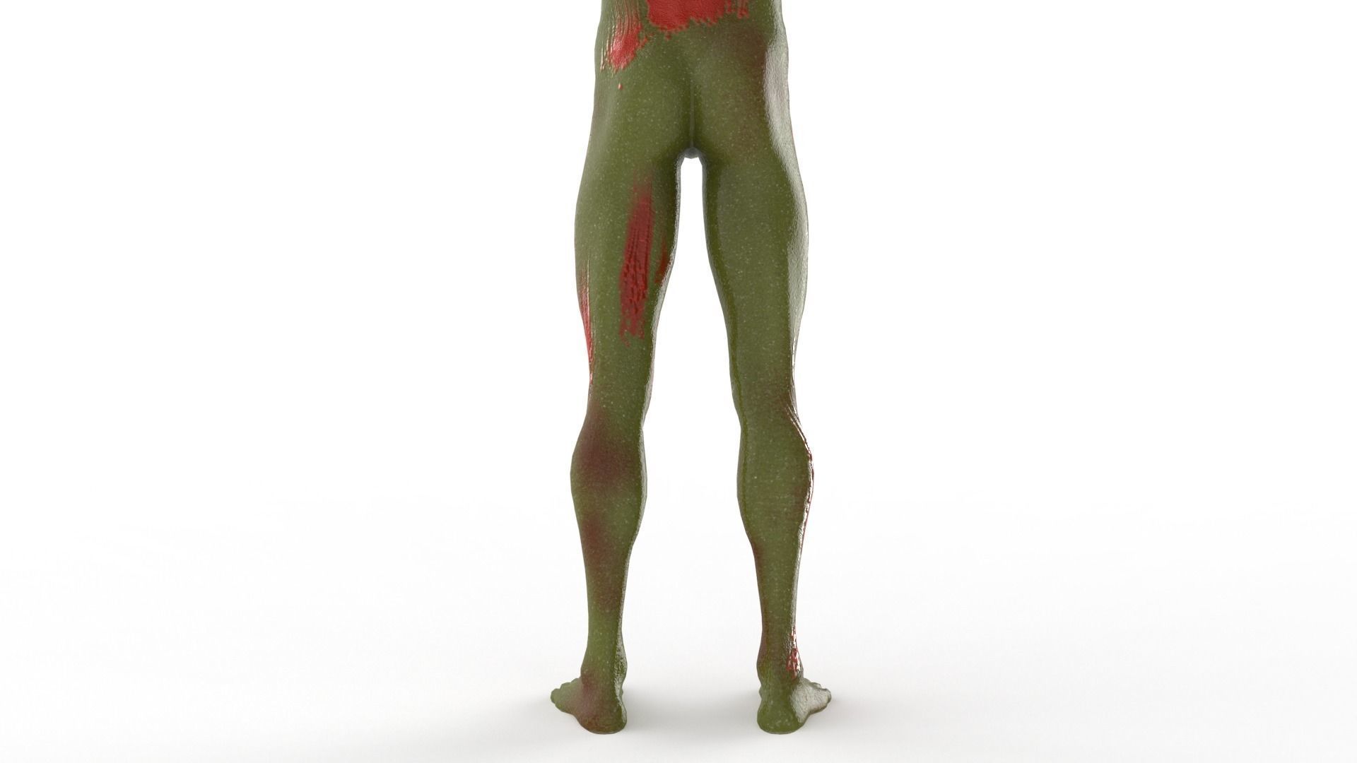 Realistic Zombie Character Low-poly 3D model_29