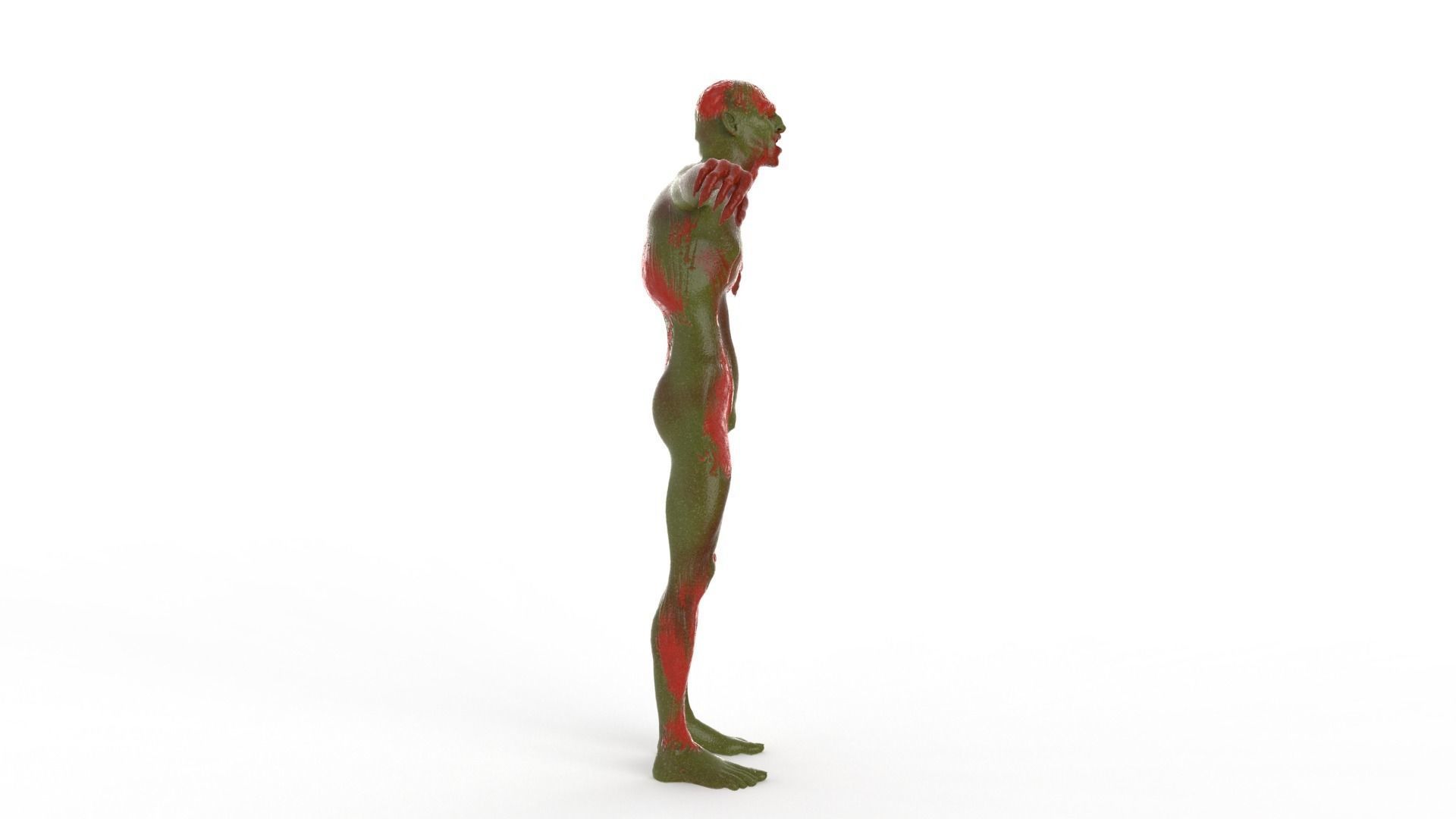 Realistic Zombie Character Low-poly 3D model_4