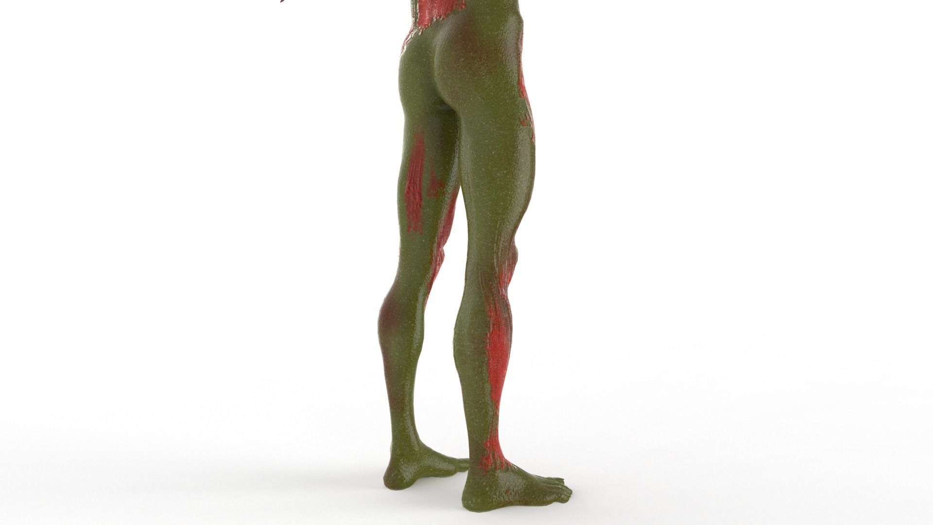 Realistic Zombie Character Low-poly 3D model_28