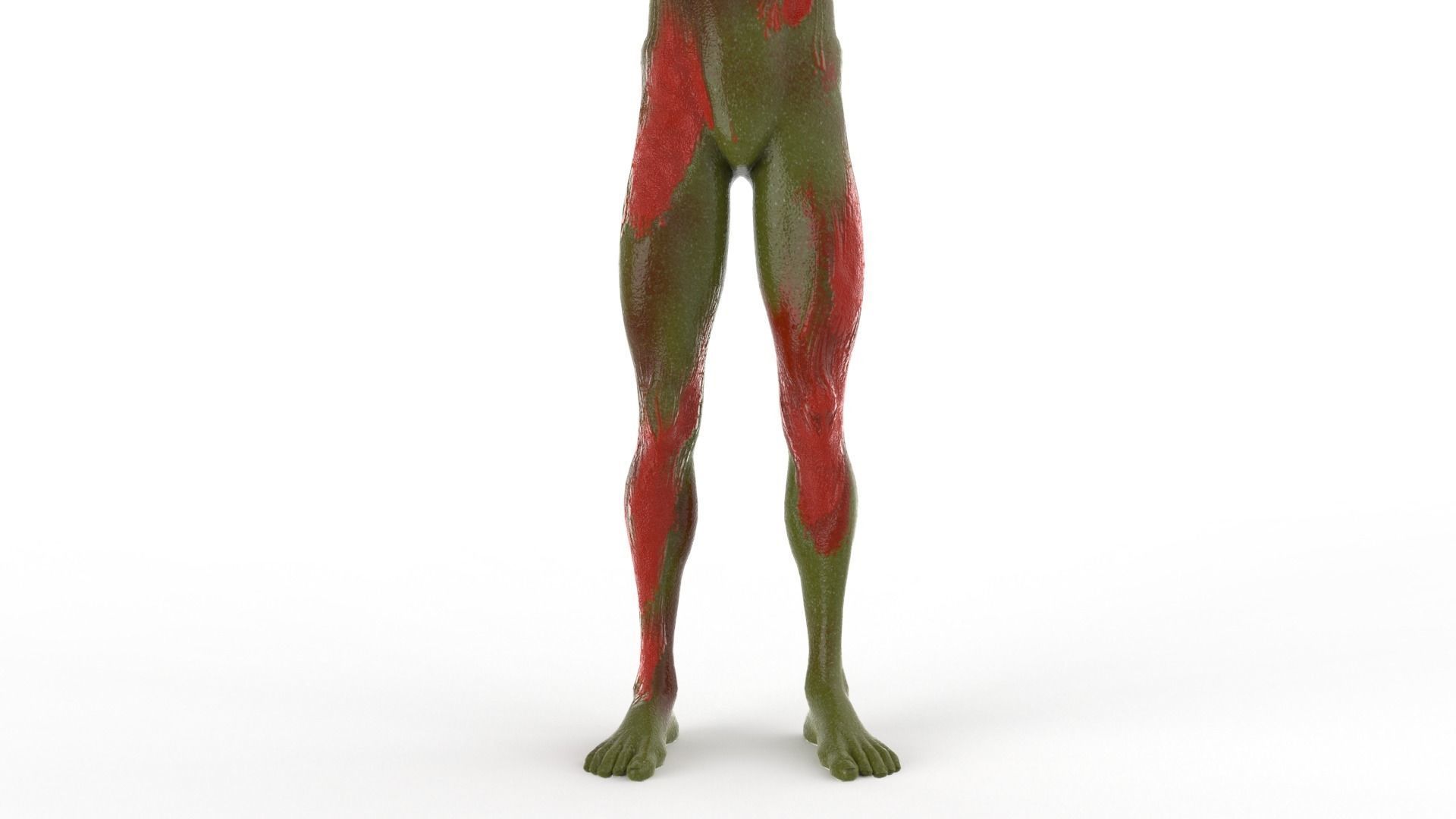 Realistic Zombie Character Low-poly 3D model_25