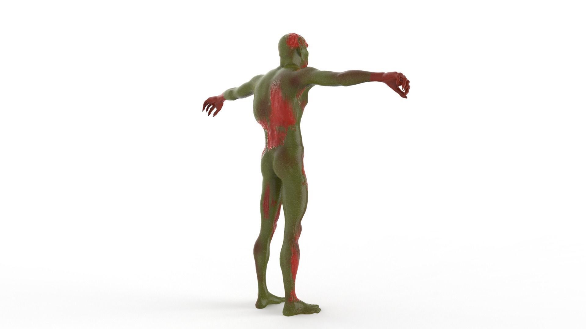 Realistic Zombie Character Low-poly 3D model_5