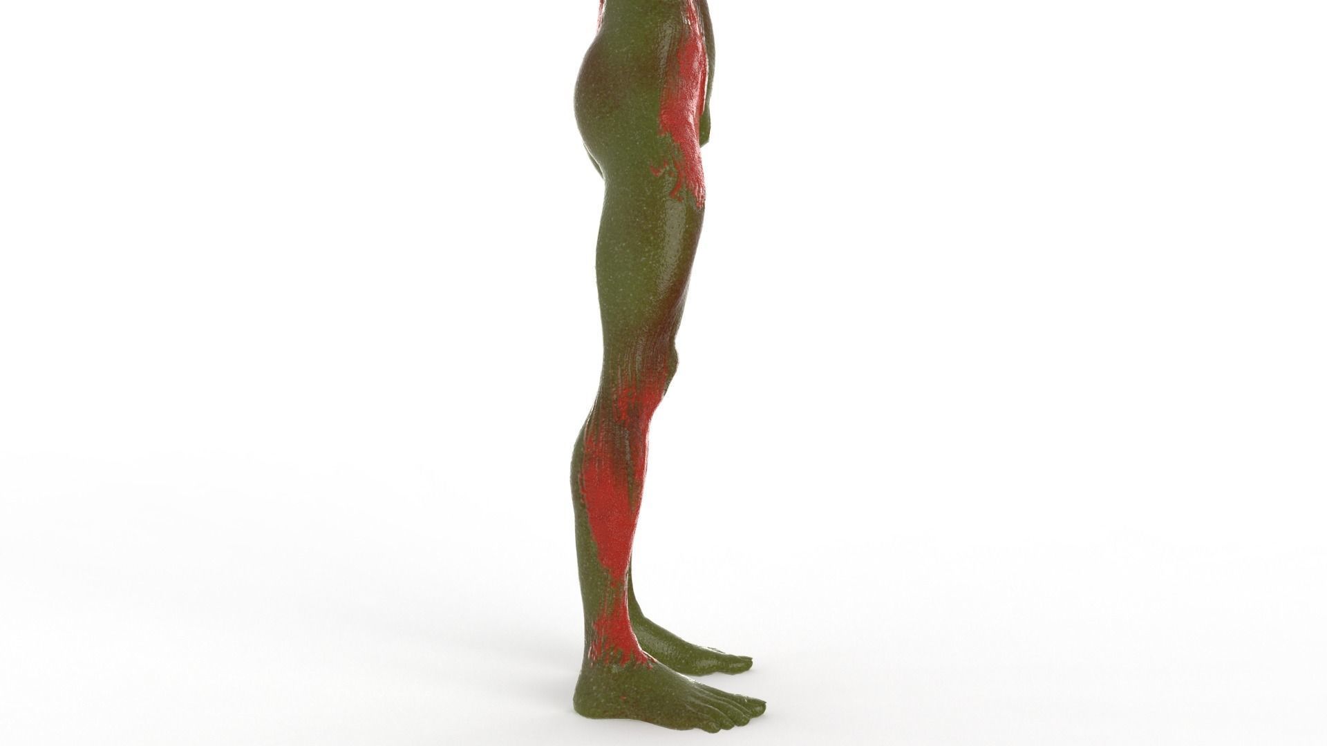 Realistic Zombie Character Low-poly 3D model_27