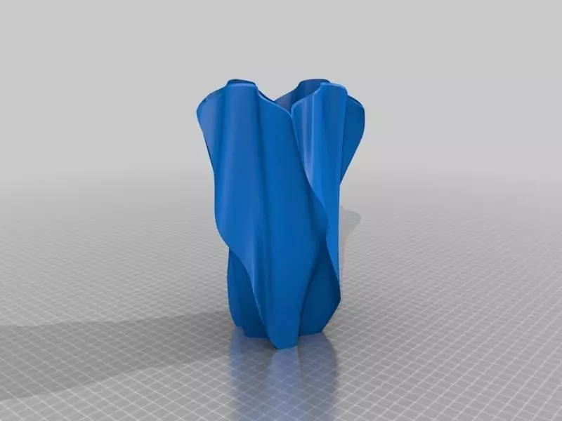 Twisted Tapered Waved Box Free 3D print model