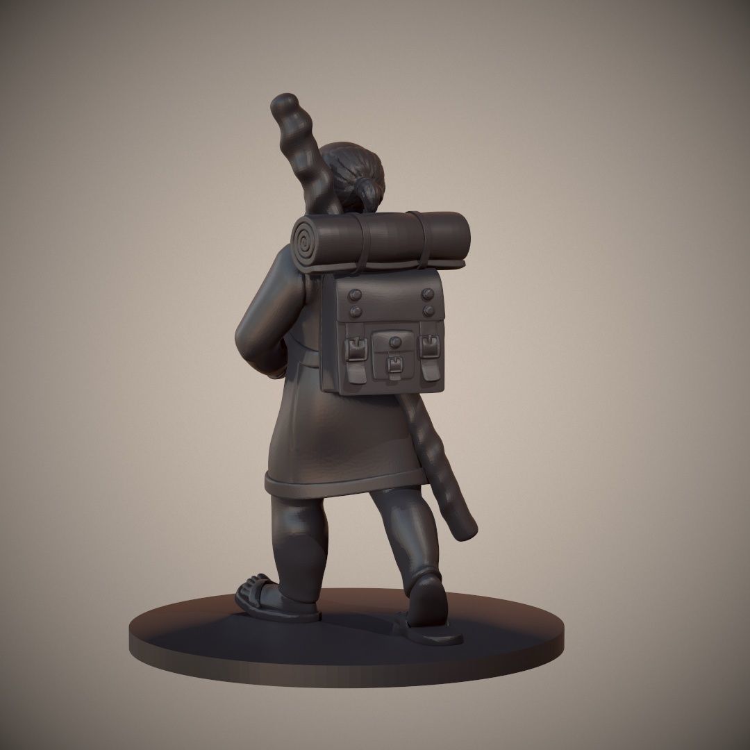 Gnome Priest or Cleric Miniature 3D print model_4