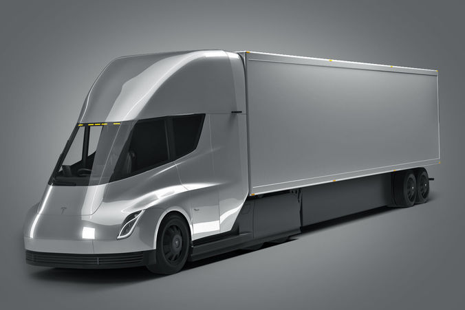Tesla semi truck 3D model