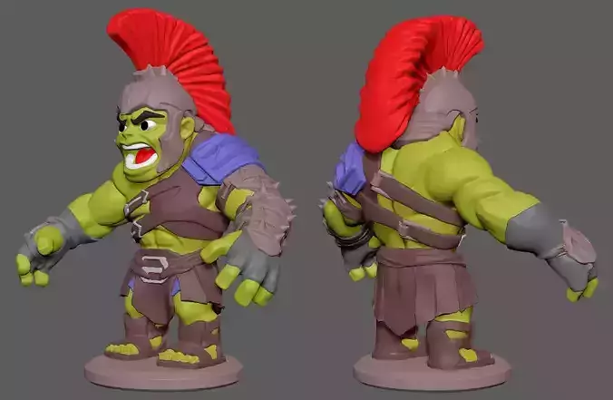 Hulk Chibi 3D print model