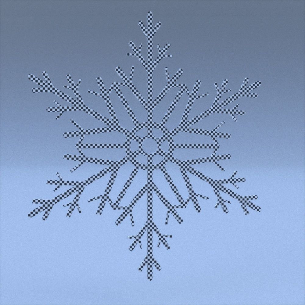 Snowflake cut file Low-poly 3D model_2