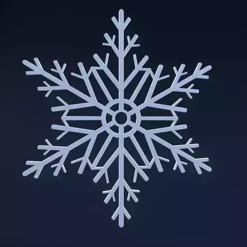 Snowflake cut file Low-poly 3D model