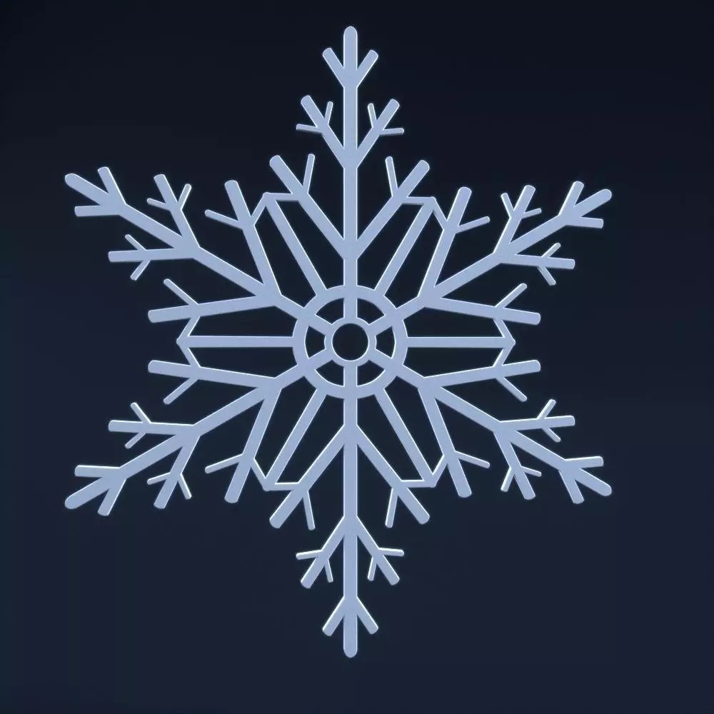 Snowflake cut file Low-poly 3D model_0
