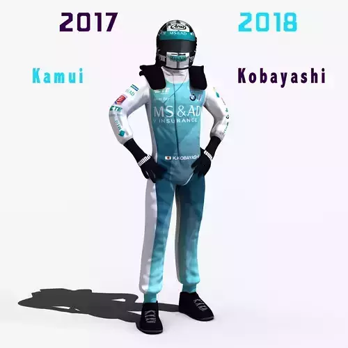 Kamui Kobayashi 2017 2018 Low-poly 3D model