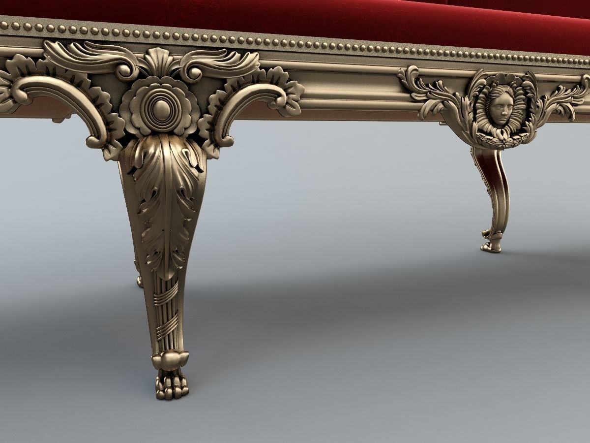 Genoese settee 3D model_9
