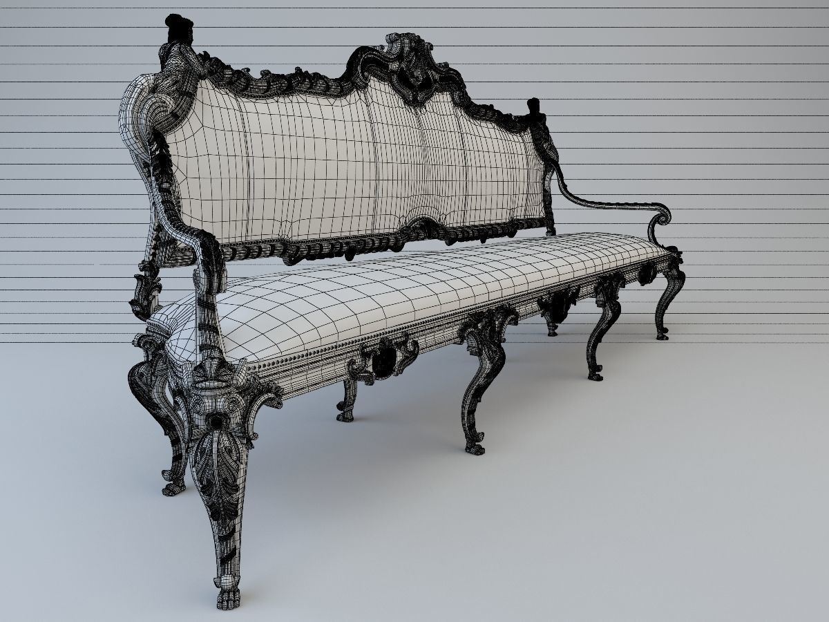 Genoese settee 3D model_5
