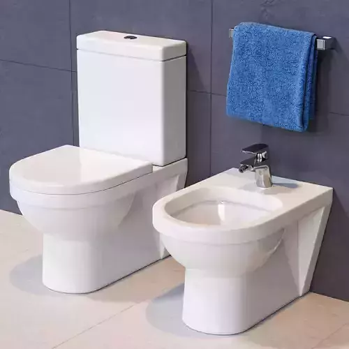 Villeroy and Boch Toilet and Bidet 3D model
