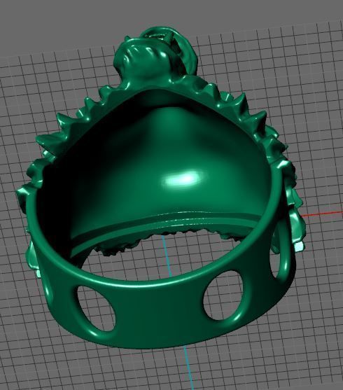 bear ring 3D print model_4