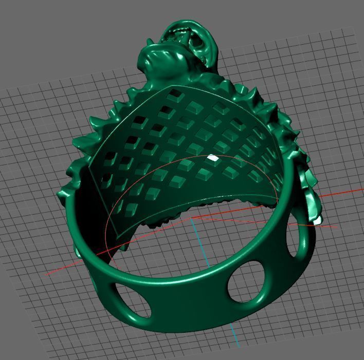 bear ring 3D print model_5