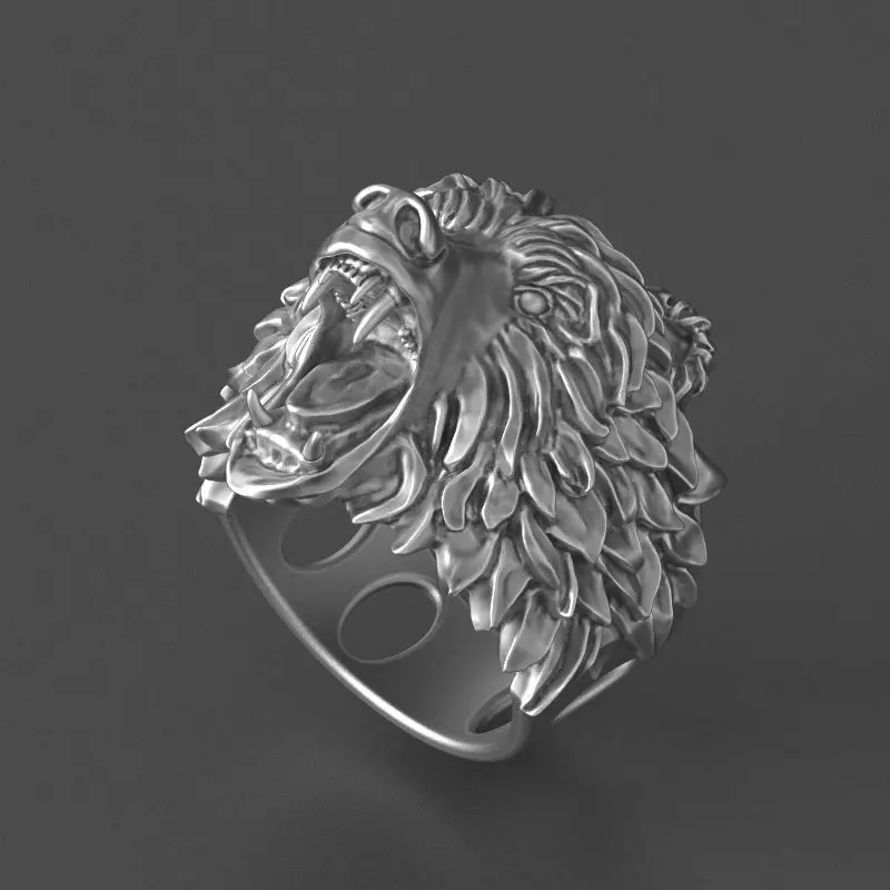 bear ring 3D print model_0
