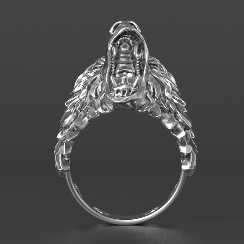 bear ring 3D print model_3