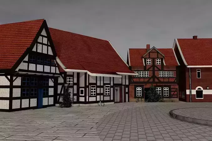 nienburg  street  Free low-poly 3D model