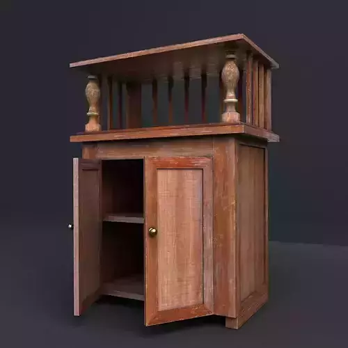 Bedroom wooden table with glass top