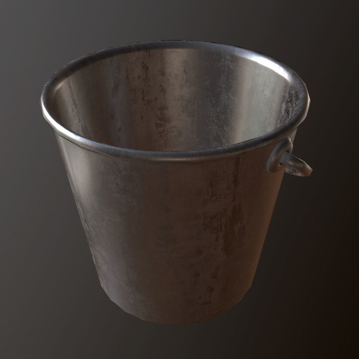 Metal Bucket - PBR Game Ready Low-poly 3D model_5