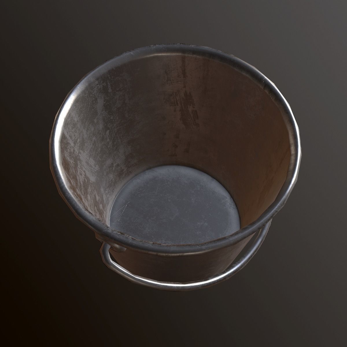 Metal Bucket - PBR Game Ready Low-poly 3D model_2