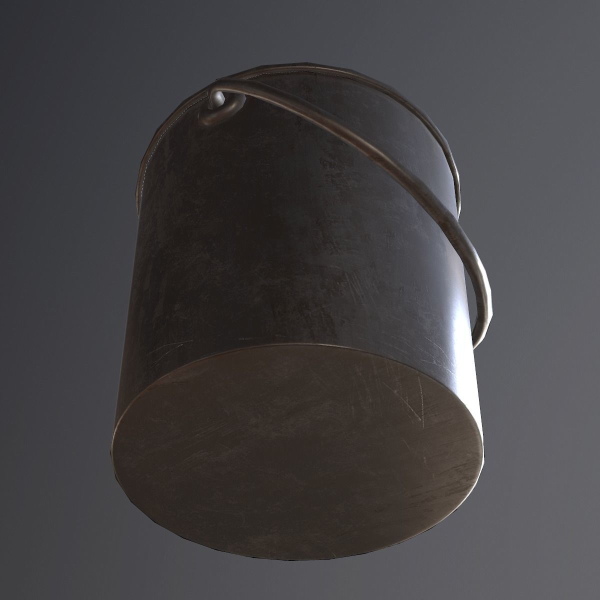 Metal Bucket - PBR Game Ready Low-poly 3D model_3